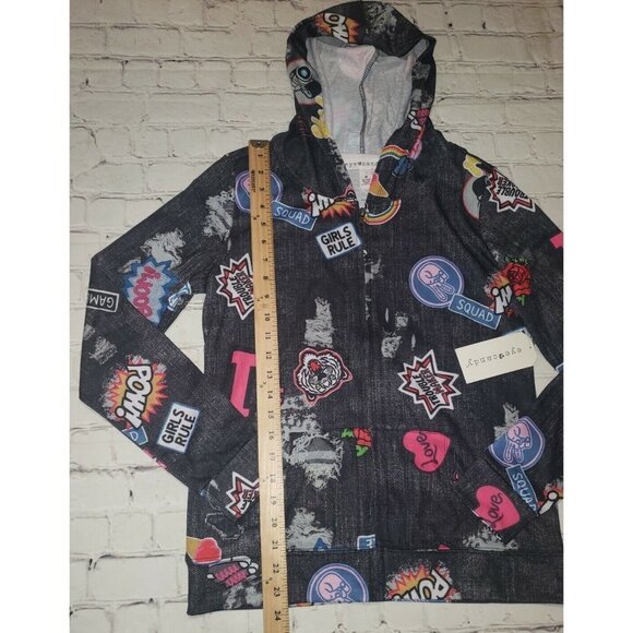 Nwt Eye Candy Girls Rule Zip Up Hoodie Jrs Size Medium - Picture 2 of 4